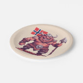 Noorse trol papieren bordje (Gekanteld)