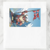 Noorse trol rechthoekige sticker (Tas)