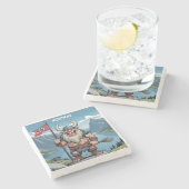 Noorse trol stenen onderzetter (Zijkant)