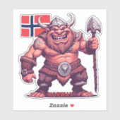 Noorse trol sticker (Vel)