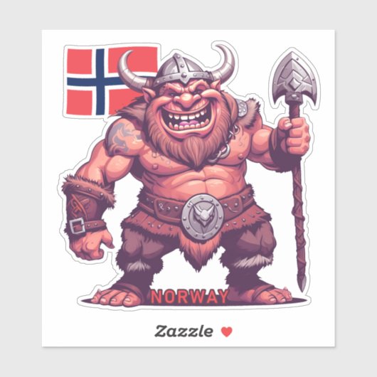 Noorse trol sticker (Vel)