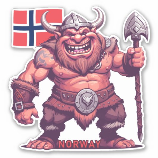 Noorse trol sticker (Voorkant)