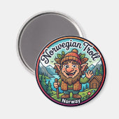 Noorse trolsfolklore Noorwegen Magneet (Voorkant / Achterkant)