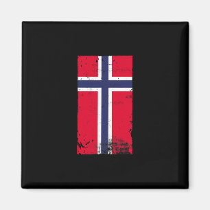 Noorse trots reizen vakantie Noorwegen vlag Magneet