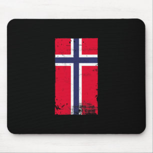 Noorse trots reizen vakantie Noorwegen vlag Muismat