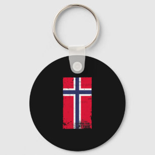 Noorse trots reizen vakantie Noorwegen vlag  Sleutelhanger