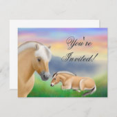 Noorse uitnodiging voor paarden in Fjord (Voorkant / Achterkant)