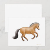 Noorse uitnodiging voor paarden voor Fjord (Voorkant / Achterkant)
