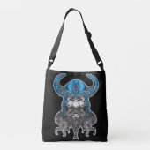 Noorse Viking Illustratie Kunst Crossbody Tas (Achterkant)