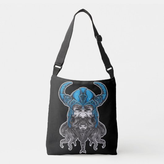 Noorse Viking Illustratie Kunst Crossbody Tas (Voorkant)