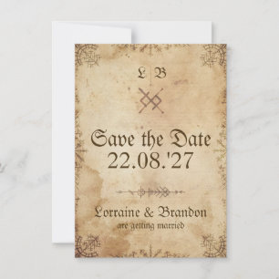 Noorse Viking Landelijke Save the Date Kaart