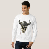 Noorse Viking Skull Sweatshirt (Voorkant volledig)