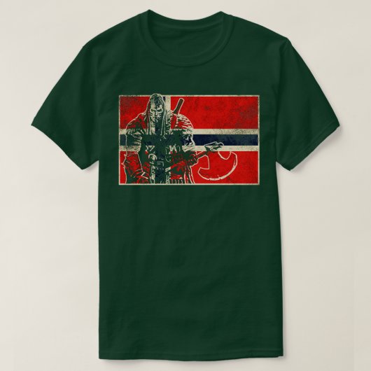 Noorse Viking Warrior 1 T-shirt (Design voorkant)