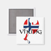 Noorse Vikingmagneet Magneet (Voorkant / Achterkant)
