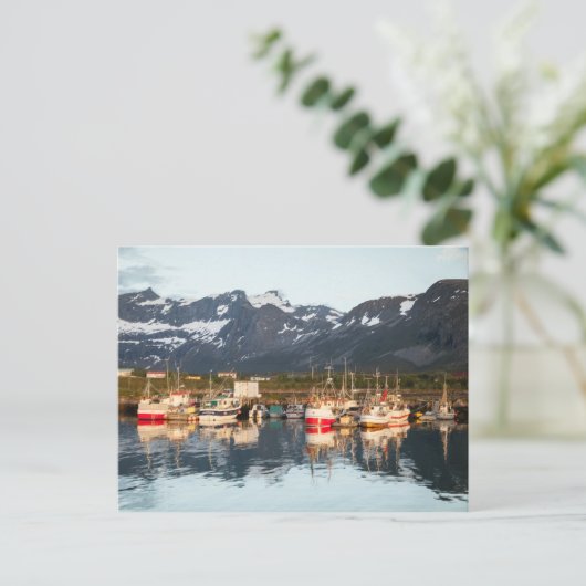 Noorse Vissende boten Briefkaart (Staand voorkant)