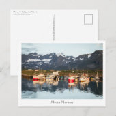 Noorse Vissende boten Briefkaart (Voorkant / Achterkant)