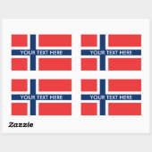 Noorse vlag aangepaste stickers (Vel)