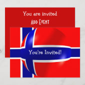 Noorse vlag Alle voorvallen Kaart (Voorkant / Achterkant)