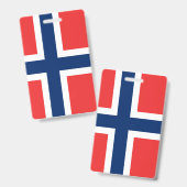 Noorse vlag badge (Voor- en achterkant)
