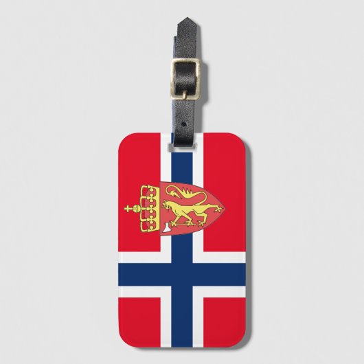Noorse vlag bagagelabel (Voorkant (verticaal))