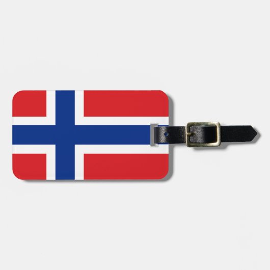 Noorse vlag bagagelabel (Voorkant horizontaal)