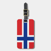 Noorse vlag bagagelabel (Voorkant verticaal)