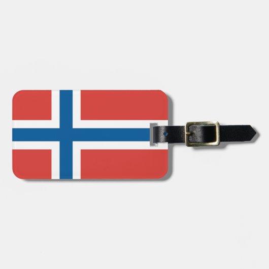 Noorse vlag bagagelabel (Voorkant horizontaal)
