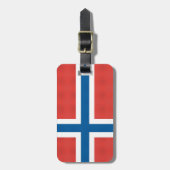 Noorse vlag bagagelabel (Voorkant verticaal)