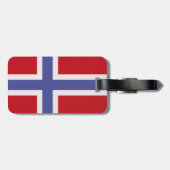 Noorse vlag bagagelabel (Achterkant horizontaal)