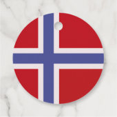 Noorse vlag bedankjes labels (Achterkant)
