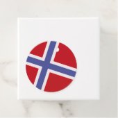 Noorse vlag bedankjes labels (In situ)