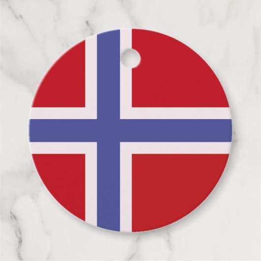Noorse vlag bedankjes labels (Voorkant)