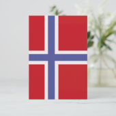 Noorse vlag bedankkaart (Staand voorkant)