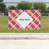 Noorse vlag betegelde zwarte personalisatie spandoek (Insitu)
