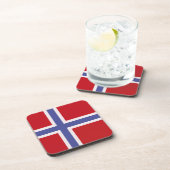 Noorse vlag bier onderzetter (Rechterzijde)