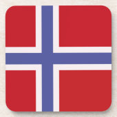 Noorse vlag bier onderzetter (Voorkant)