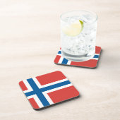 Noorse vlag bier onderzetter (Rechterzijde)