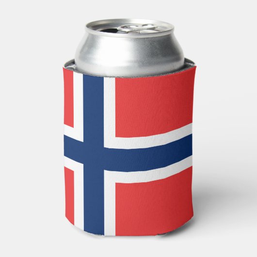 Noorse vlag blikjeskoeler (Blikje Voorkant)