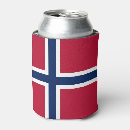 Noorse vlag blikjeskoeler (Blikje Voorkant)