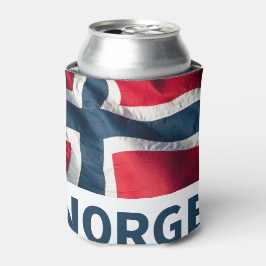 Noorse vlag blikjeskoeler (Blikje Voorkant)