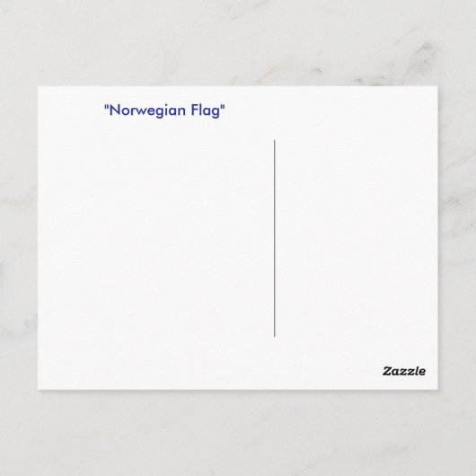 Noorse vlag briefkaart (Achterkant)