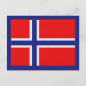 Noorse vlag briefkaart (Voorkant)