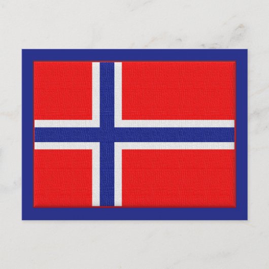 Noorse vlag briefkaart (Voorkant)