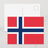 Noorse vlag briefkaart (Voorkant / Achterkant)
