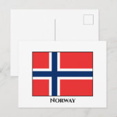 Noorse vlag briefkaart (Voorkant / Achterkant)