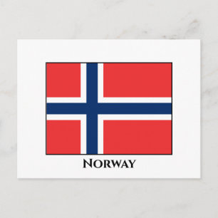 Noorse vlag briefkaart