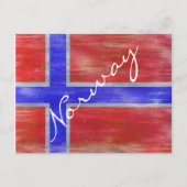 Noorse vlag briefkaart (Voorkant)