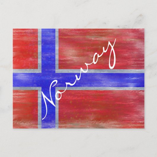 Noorse vlag briefkaart (Voorkant)