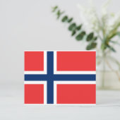 Noorse vlag briefkaart (Staand voorkant)