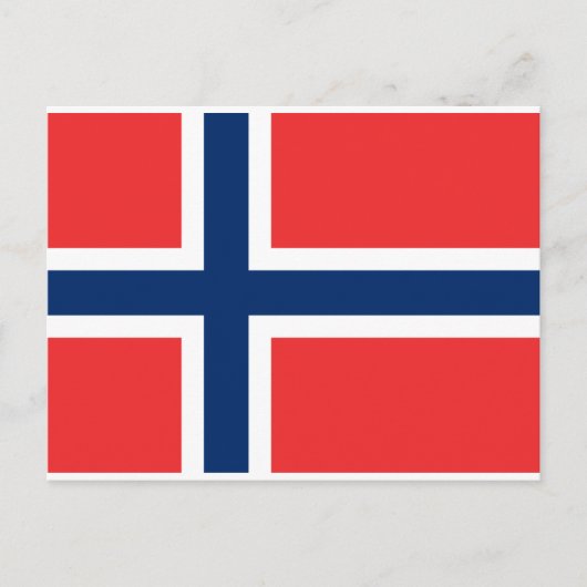 Noorse vlag briefkaart (Voorkant)